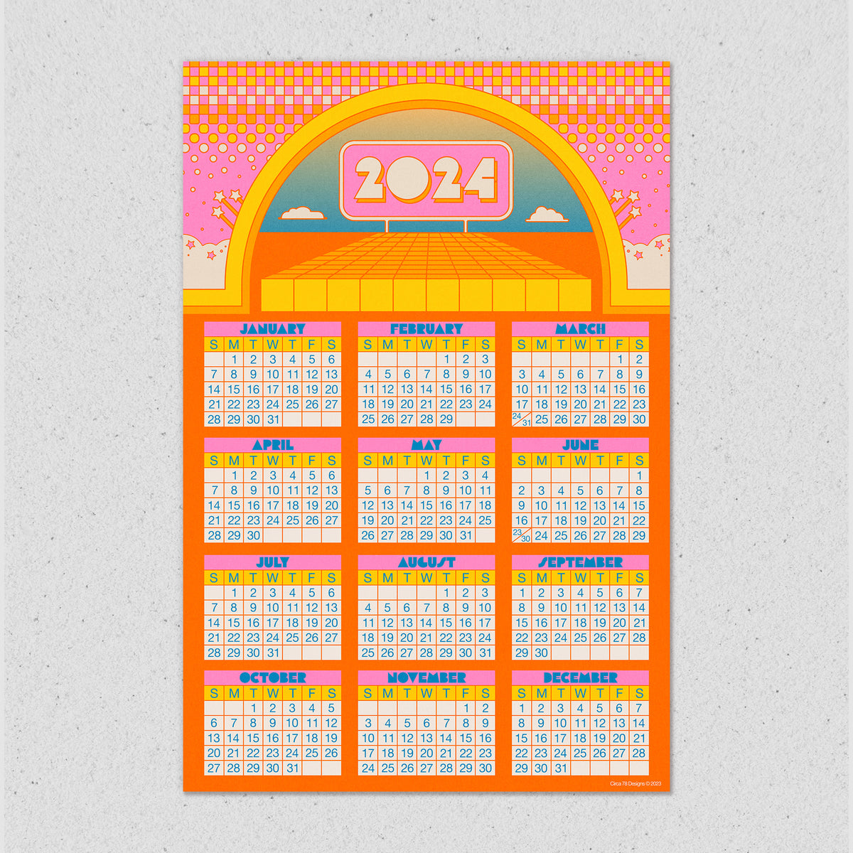 2024 Gateway Calendar Print Circa 78 Designs